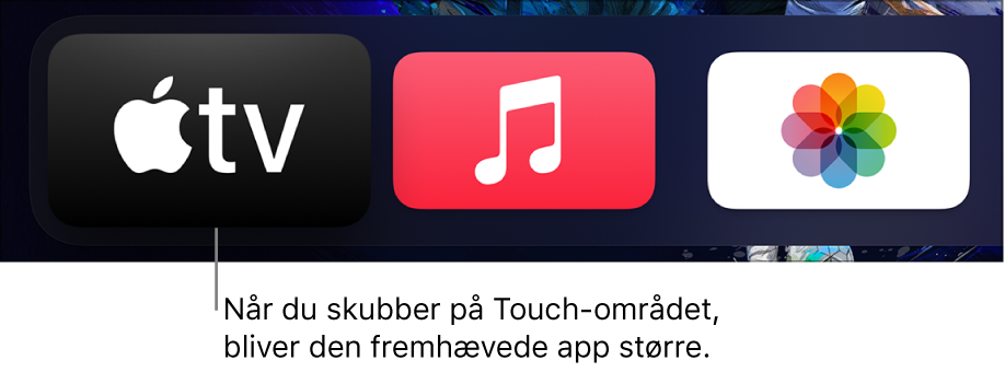 Valgt app på hjemmeskærmen