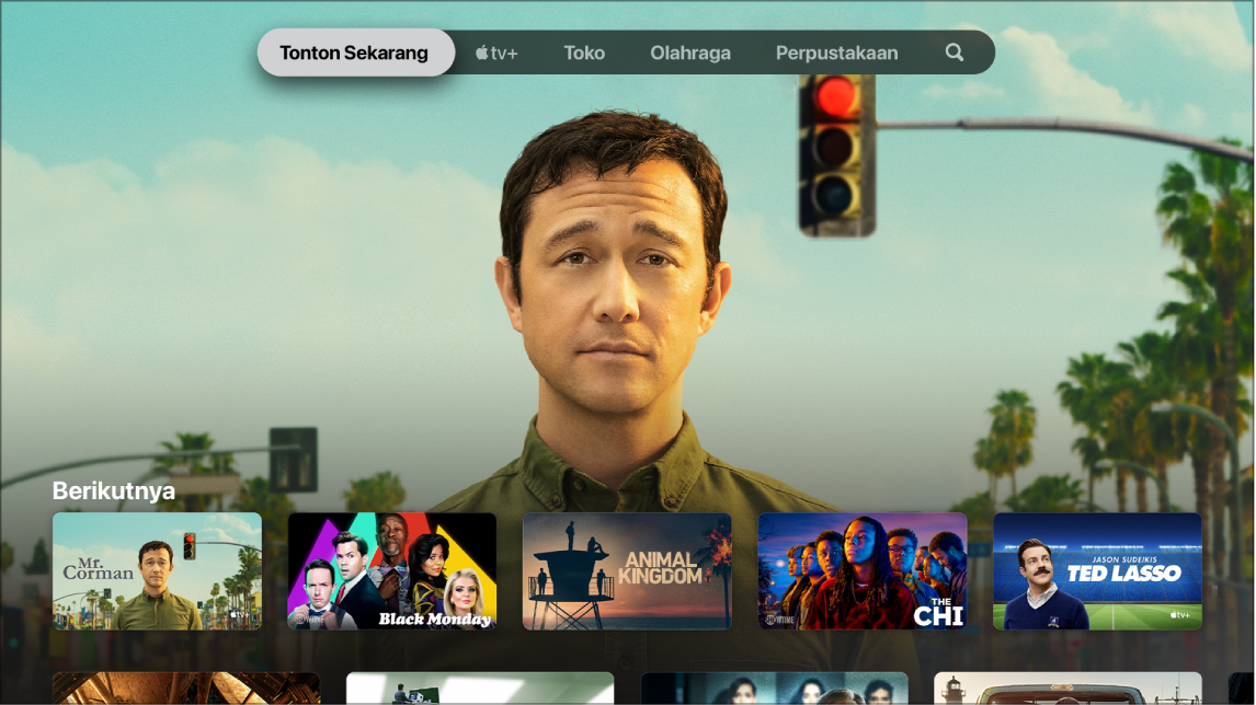 Layar menampilkan Tonton Sekarang