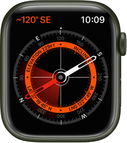 Programos „Compass“ naudojimas „Apple Watch“ (tik „Apple Watch SE“ ir „Apple  Watch Series 5“ bei naujesnėse versijose) - Apple Palaikymas (LT)
