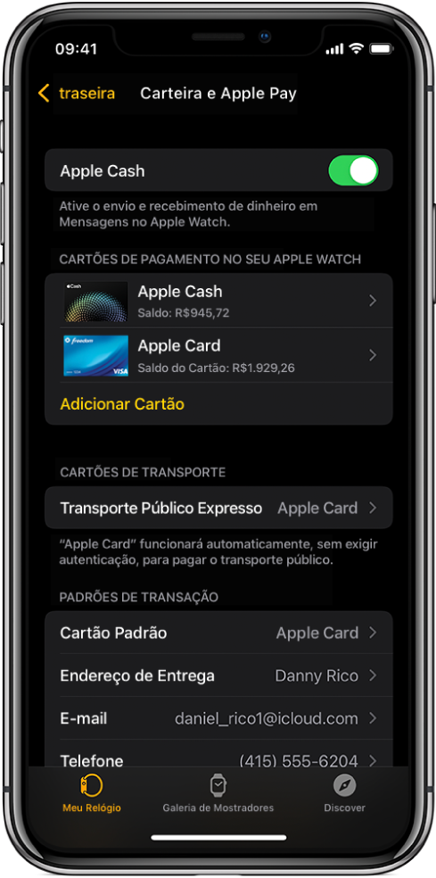 Apple watch wallet карта по умолчанию