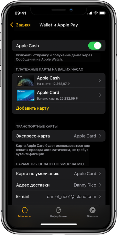 wallet on apple watch