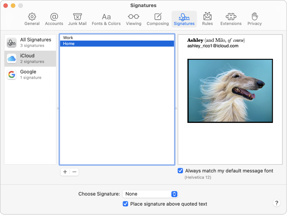 how to add signature to mac mail