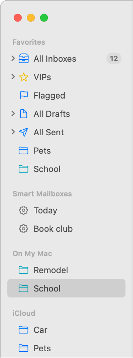 how to make new folder on mac email