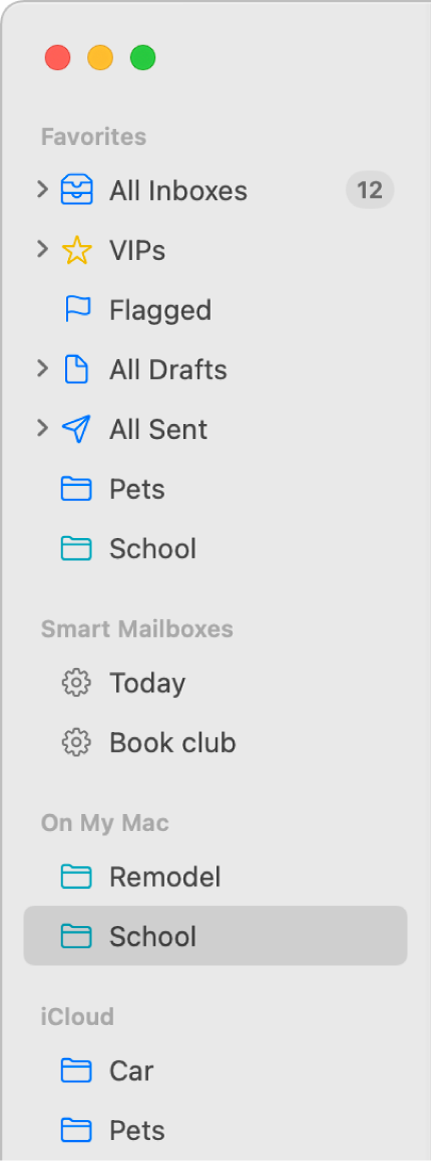 how to create a folder on mac email