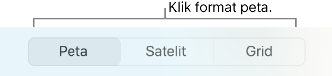 Butang Peta, Satelit dan Grid.