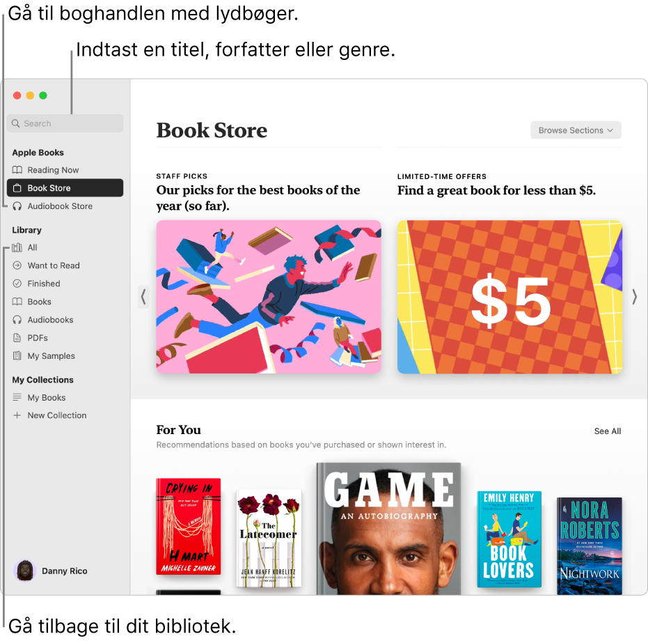 Gør det tungt på en ferie Gensidig Køb ind i boghandlen eller boghandlen med lydbøger i Bøger på Mac -  Apple-support (DK)