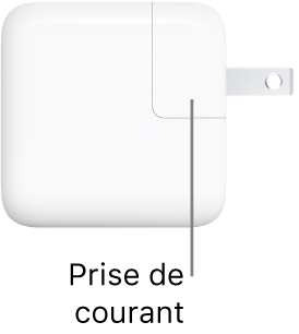 L’adaptateur secteur USB-C 30 W.