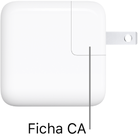 O adaptador de corrente USB-C de 30 W.