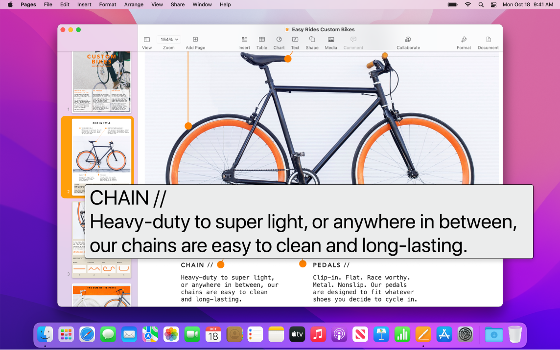 The Hover Text feature is active and shows enlarged text in a new window.