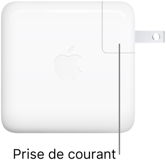 Adaptateur secteur USB-C 67 W ou 96 W.