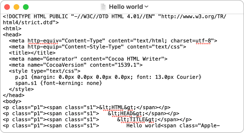 Doctype html public w3c. Mac текстовый редактор. Json на Мак TEXTEDIT.