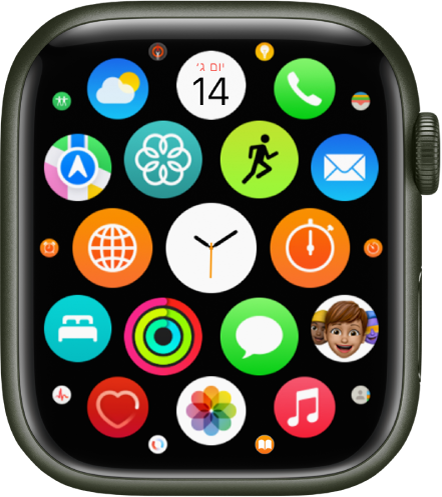 מסך הבית בתצוגת רשת.