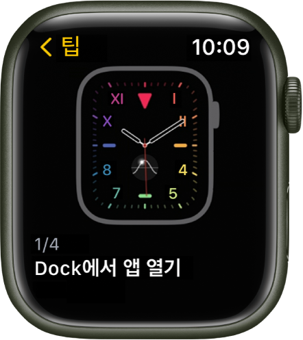 Apple Watch 사용 팁을 보여주는 팁 앱.