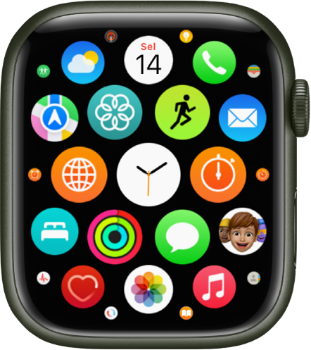 Skrin Utama dalam paparan grid.