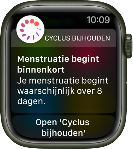 Het scherm 'Cyclus bijhouden'.