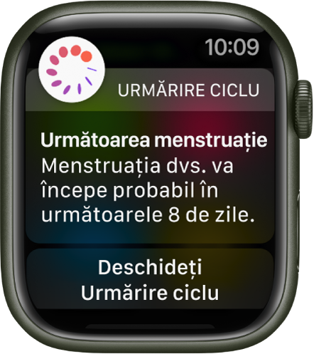 Ecranul Urmărire ciclu.