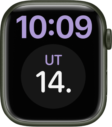 Ciferník XXL s časom v digitálnom formáte v hornej časti. Pod ním sa nachádza veľká komplikácia Kalendár.