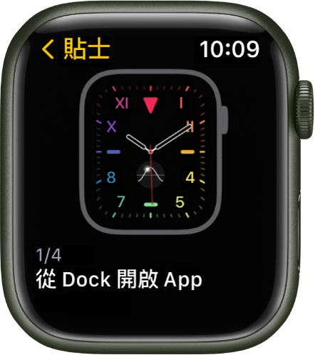 「貼士」App 顯示 Apple Watch 的貼士。