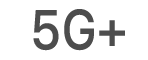 Иконката за състоянието на 5G+.