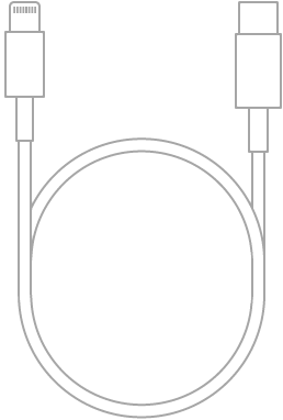 Cable de conector Lightning a USB-C.