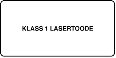 Silt, millel on kirjas “Class 1 laser product”.