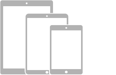 Une illustration de trois modèles d’iPad avec un bouton principal.