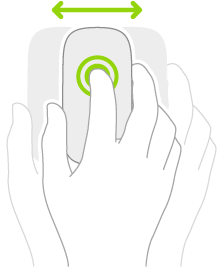 איור שמייצג פעולת גרירה של פריט עם העכבר.