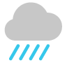 Ikona symbolizující hustý déšť
