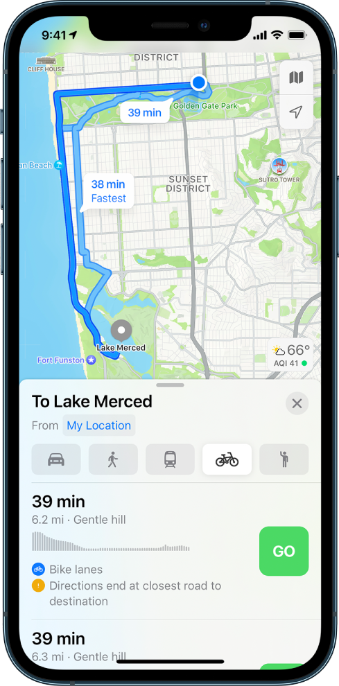 Bike Option On Apple Maps Get Cycling Directions In Maps On Iphone - Apple Support