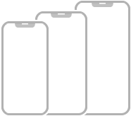 שלושה דגמי iPhone עם Face ID.