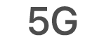 Az 5G hálózat állapotikonja.