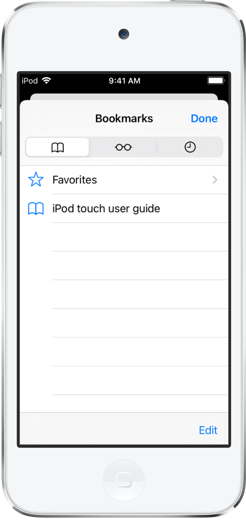 Opret bogmærker til websider i Safari på touch - Apple-support (DK)