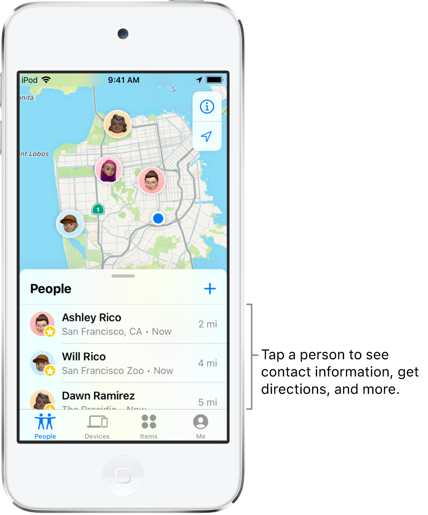 Locate a friend in Find My on iPhone - Apple Support (IS)