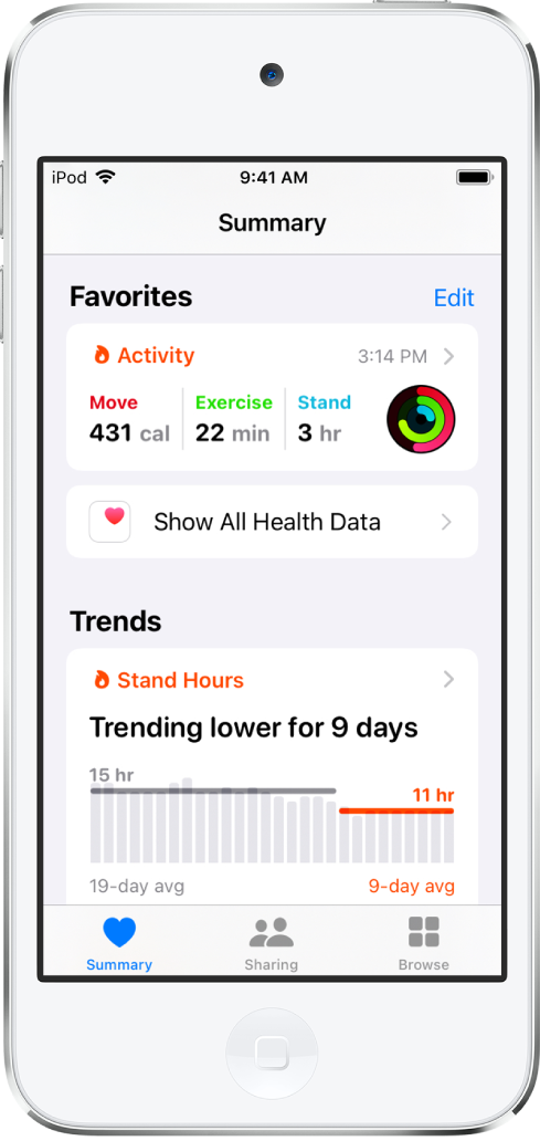 Automatically collect data in Health on iPod touch - Apple Support