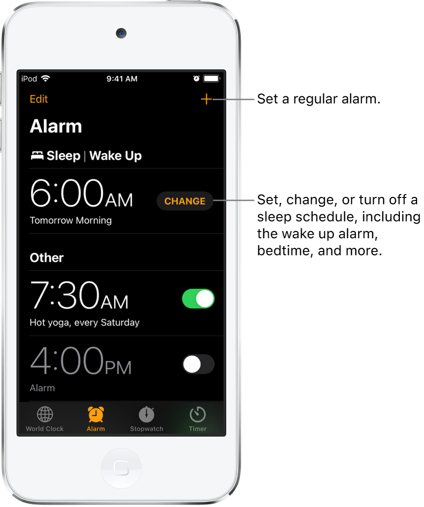 Set an alarm on iPod touch Apple Support (AU)