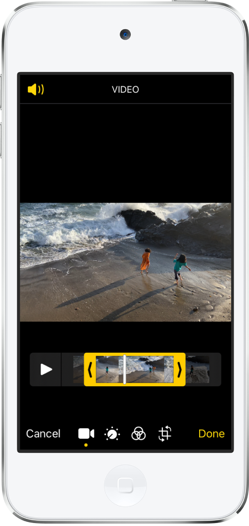 Trim video length and adjust slow motion on iPod touch - Apple Support