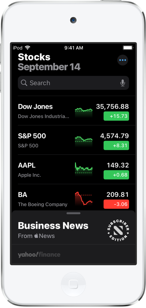 Check stocks on iPod touch - Apple Support (NG)