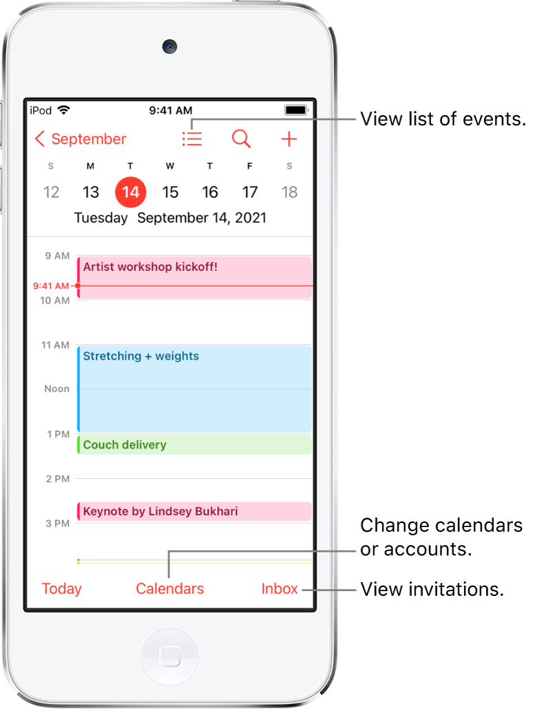 Create and edit events in Calendar on iPod touch Apple Support (MM)