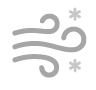 An icon symbolizing blowing snow.