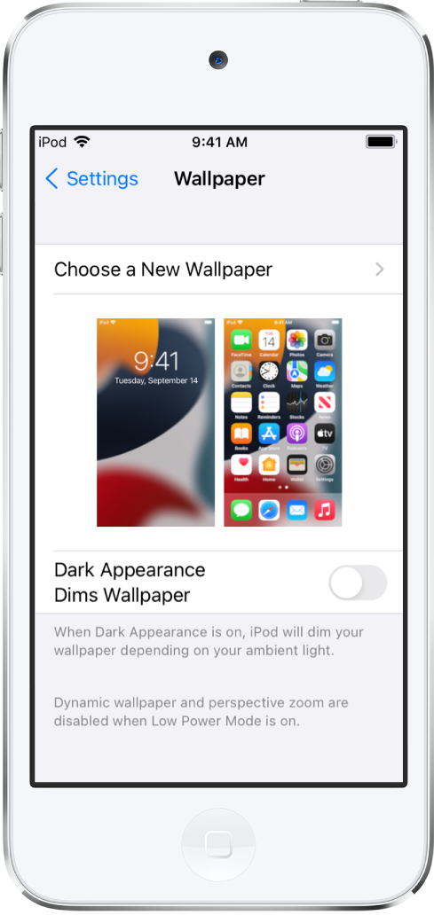 Setting the Screens Appearance Brightness LockWake Text View and  Wallpaper Options  Customizing How Your iPhone Looks  InformIT