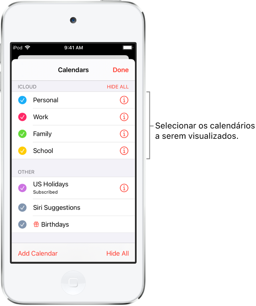 Crie e edite eventos no Calendário do iPhone - Suporte da Apple (BR)