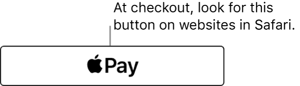 The button that appears on websites accepting Apple Pay for purchases.