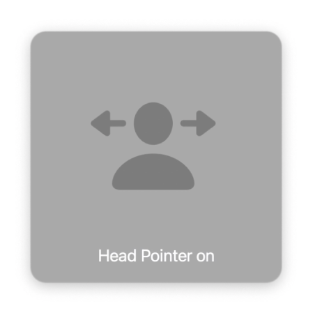 The alert that is briefly displayed to indicate head pointer is on.