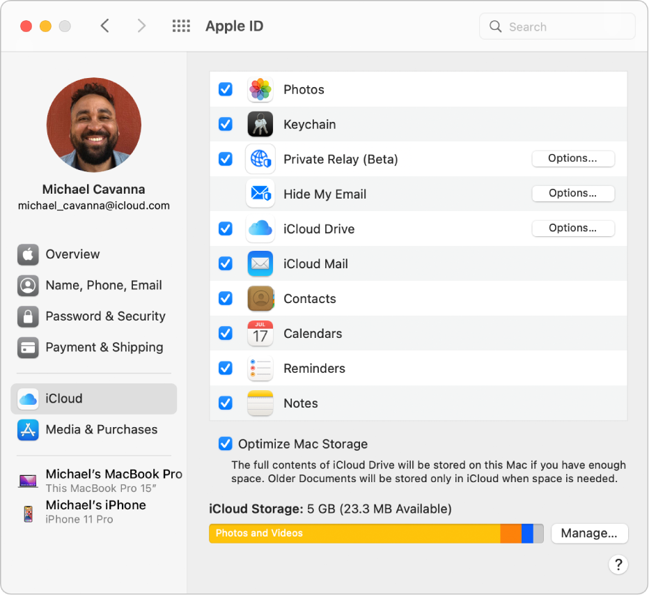 Change iCloud preferences for your Apple ID on Mac - Apple Support