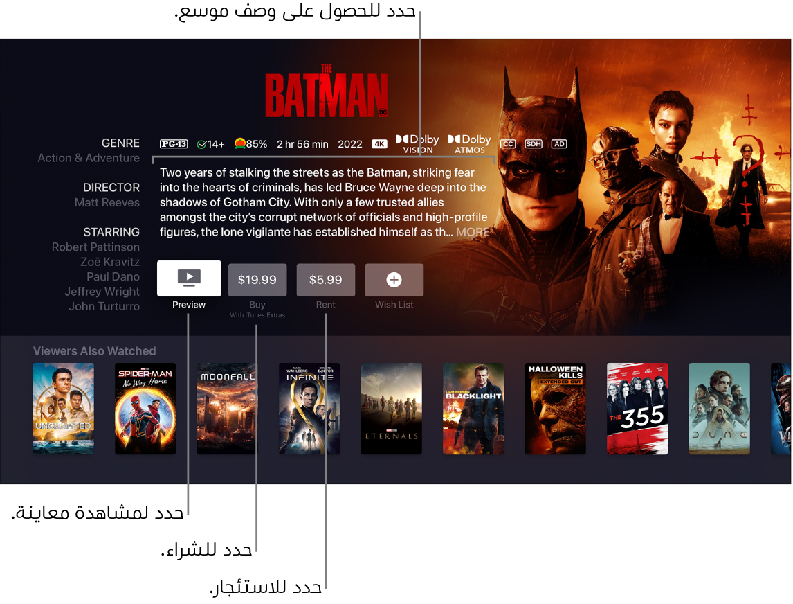 شاشة معلومات الفيلم