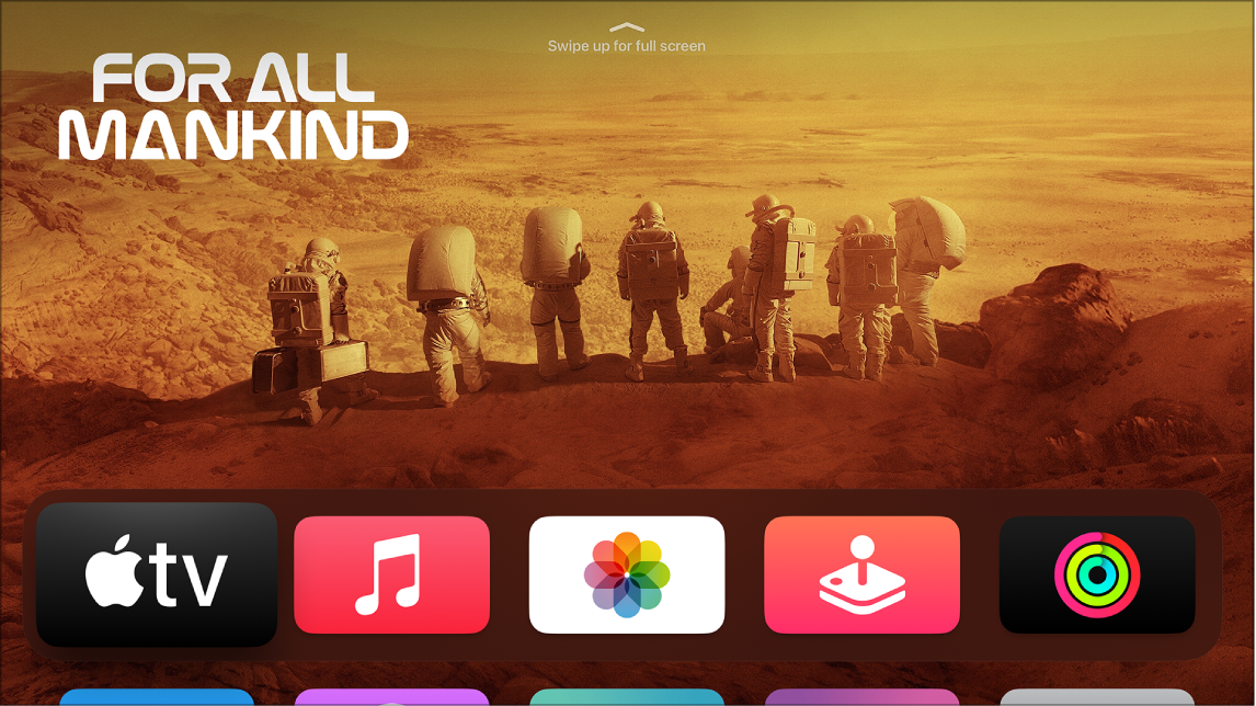 Pantalla de inicio de la app Apple TV