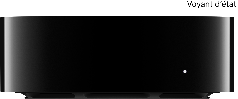 Lumière d’état de l’Apple TV allumée