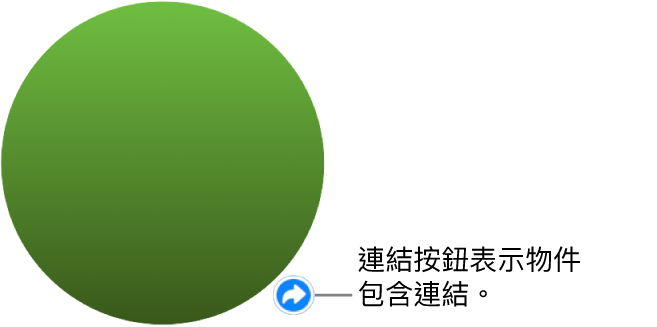 形狀上的連結按鈕。