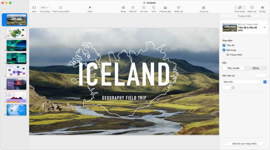 Chế độ xem trình điều hướng.