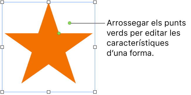 Una forma amb marcadors de selecció.